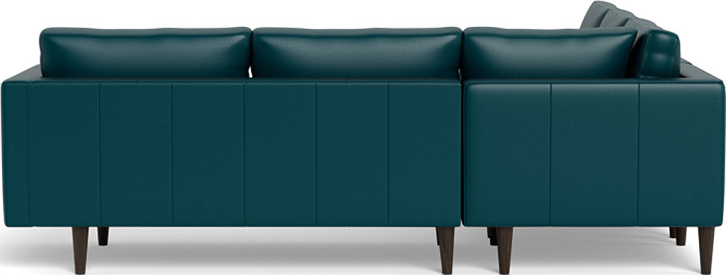 Ladybird 103" Leather Corner Sectional - Tribeca Lagoon