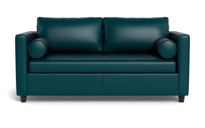 Ladybird 72" Leather Full Sleeper Loveseat - Tribeca Lagoon
