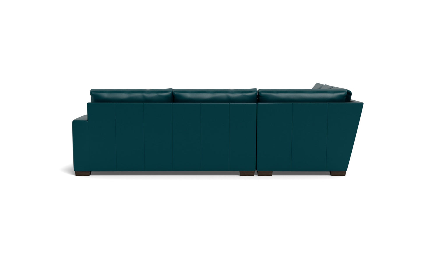 Mesa 121" Leather Corner Sectional - Tribeca Lagoon