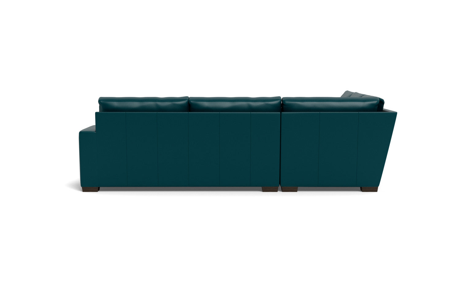 Mesa 121" Leather Corner Sectional - Tribeca Lagoon