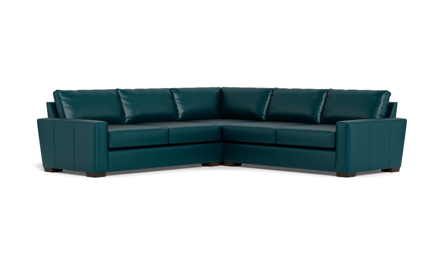 Mesa 121" Leather Corner Sectional - Tribeca Espresso