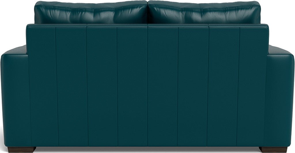 Mas Mesa 72" Deep Leather Loveseat - Tribeca Lagoon