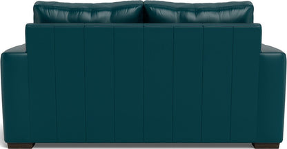 Mas Mesa 72" Deep Leather Loveseat - Tribeca Lagoon