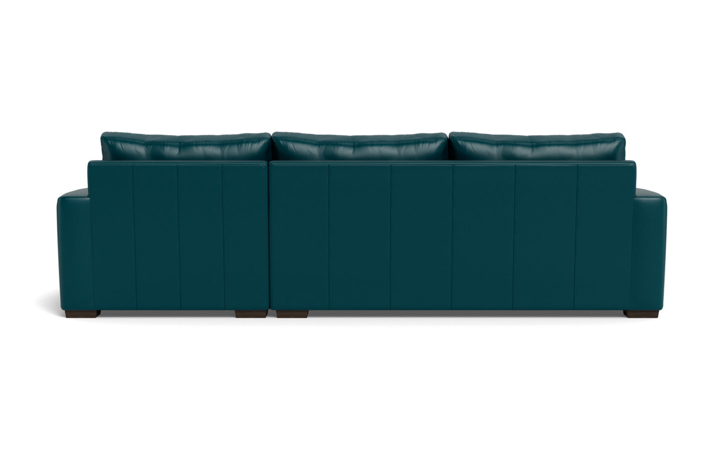 Mesa 123" Leather Right Chaise Sectional - Tribeca Lagoon