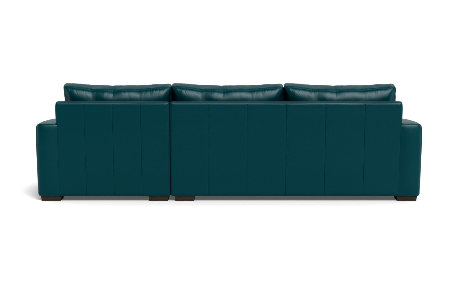 Mesa 123" Leather Right Chaise Sectional - Tribeca Lagoon