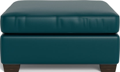 Track Leather Ottoman - Tribeca Espresso