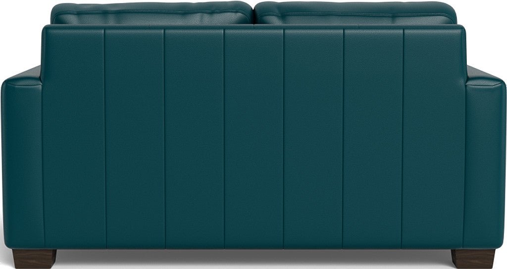 Track 62" Leather Loveseat - Tribeca Lagoon
