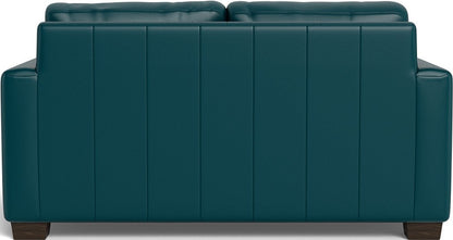 Track 62" Leather Loveseat - Tribeca Lagoon