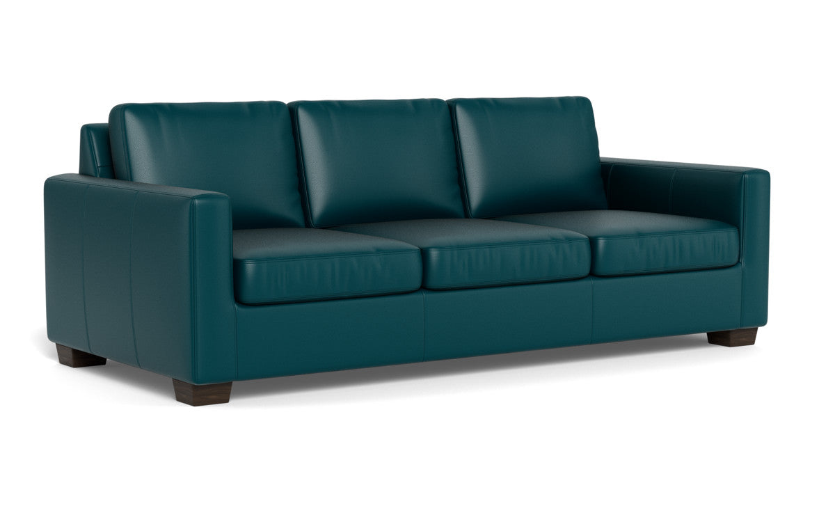 Track 87" Leather Sofa - Tribeca Espresso