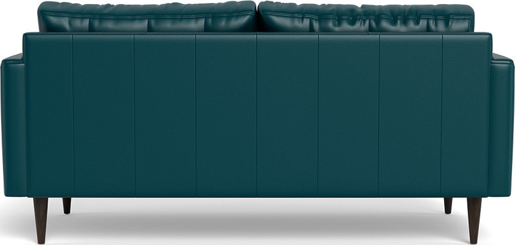 Wallace 74" Leather Apartment Sofa - Tribeca Lagoon