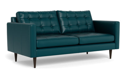 Wallace 74" Leather Apartment Sofa - Tribeca Lagoon