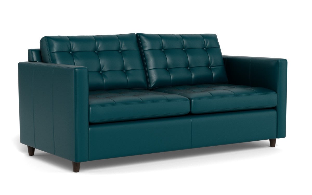 Wallace 74" Leather Queen Sleeper Sofa - Tribeca Lagoon