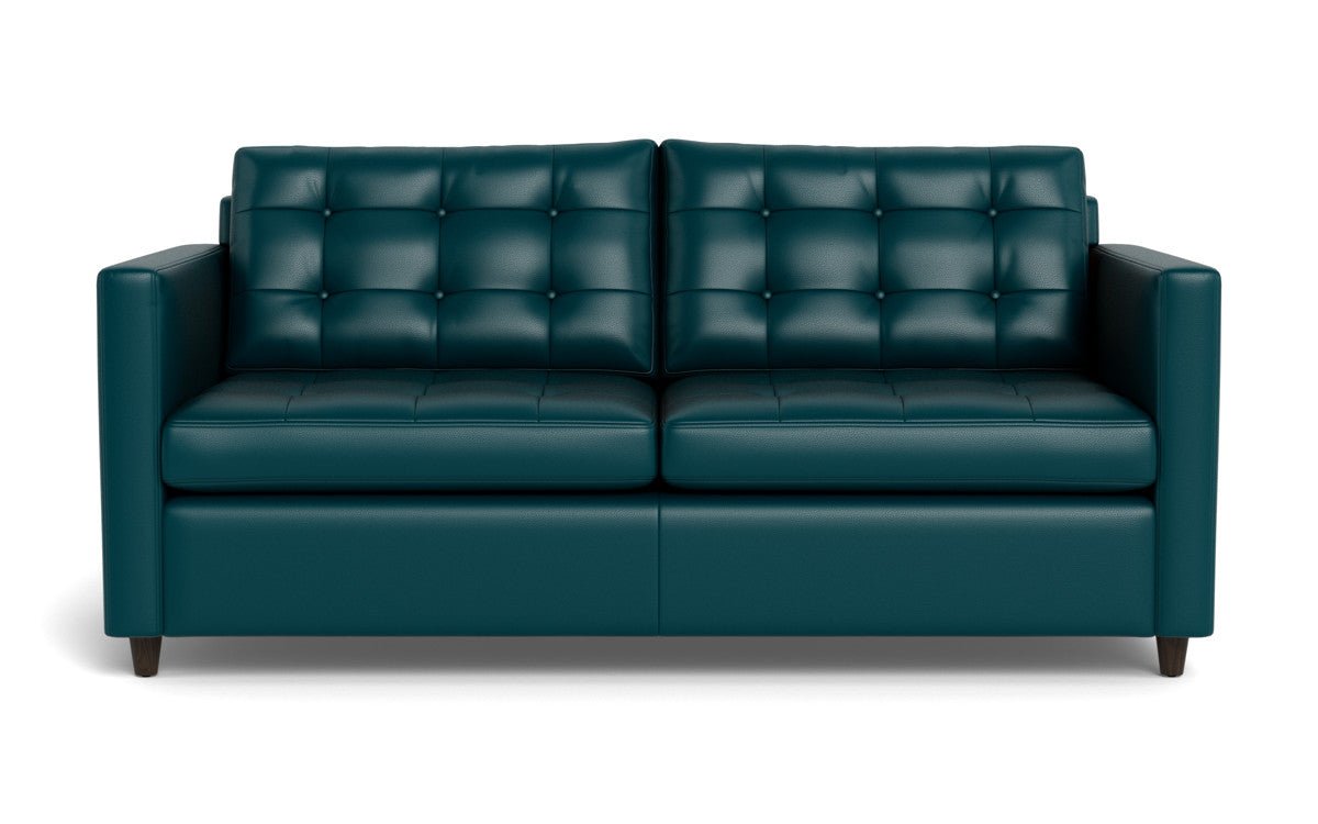 Wallace 74" Leather Queen Sleeper Sofa - Tribeca Lagoon