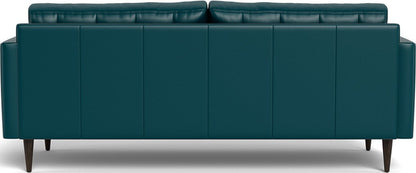 Wallace 85" Leather Sofa - Tribeca Lagoon