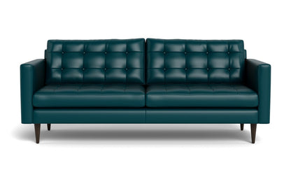 Wallace 85" Leather Sofa - Tribeca Lagoon