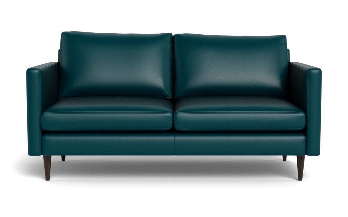 Wallace 69" Leather Untufted Loveseat - Tribeca Lagoon