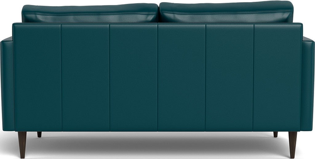 Wallace 69" Leather Untufted Loveseat - Tribeca Lagoon