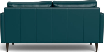 Wallace 69" Leather Untufted Loveseat - Tribeca Lagoon