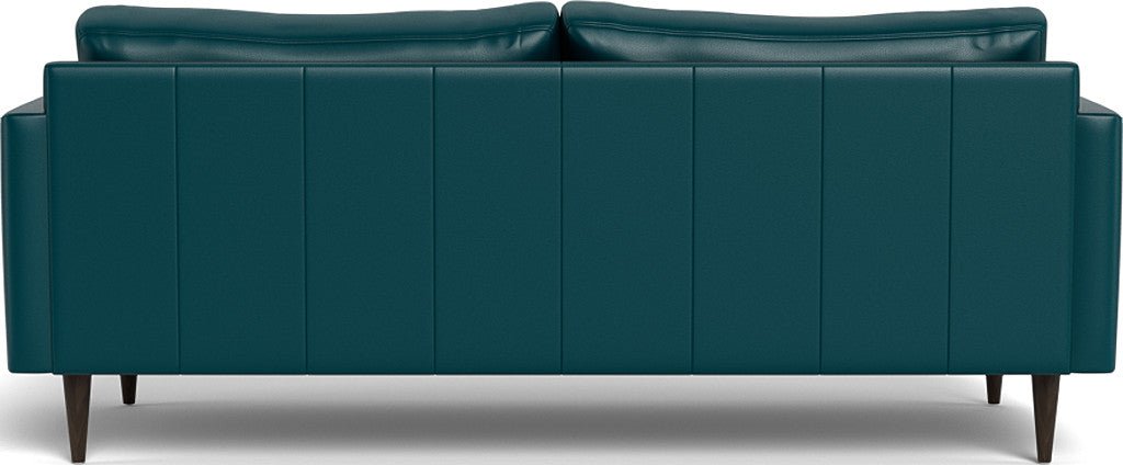 Wallace 85" Leather Untufted Sofa - Tribeca Lagoon