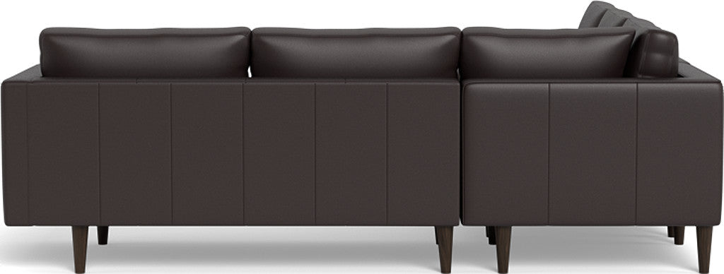 Ladybird 103" Leather Corner Sectional - Tribeca Quarry
