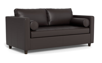 Ladybird 72" Leather Full Sleeper Loveseat - Tribeca Quarry