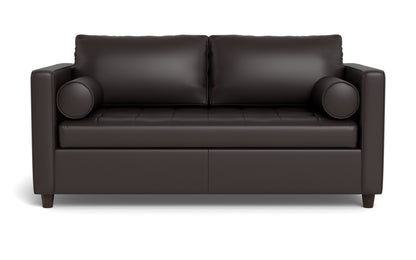 Ladybird 72" Leather Full Sleeper Loveseat - Tribeca Quarry