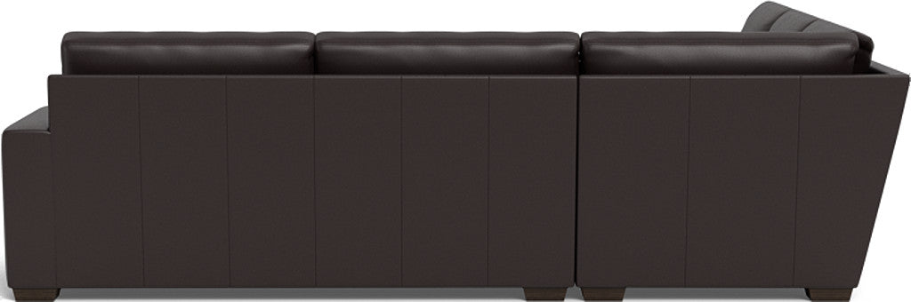 Mas Mesa 127" Deep Leather Corner Sectional - Tribeca Quarry