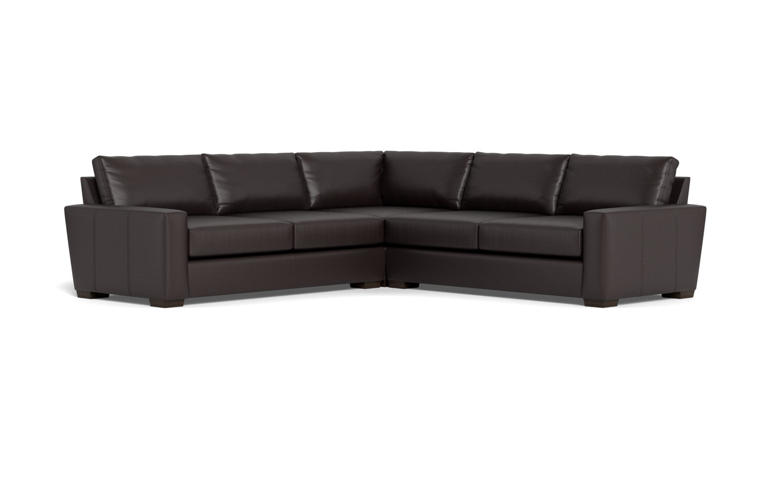 Mesa 121" Leather Corner Sectional - Tribeca Lagoon