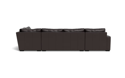 Mesa 156" Leather Corner Sectionals w. Left Chaise - Tribeca Quarry