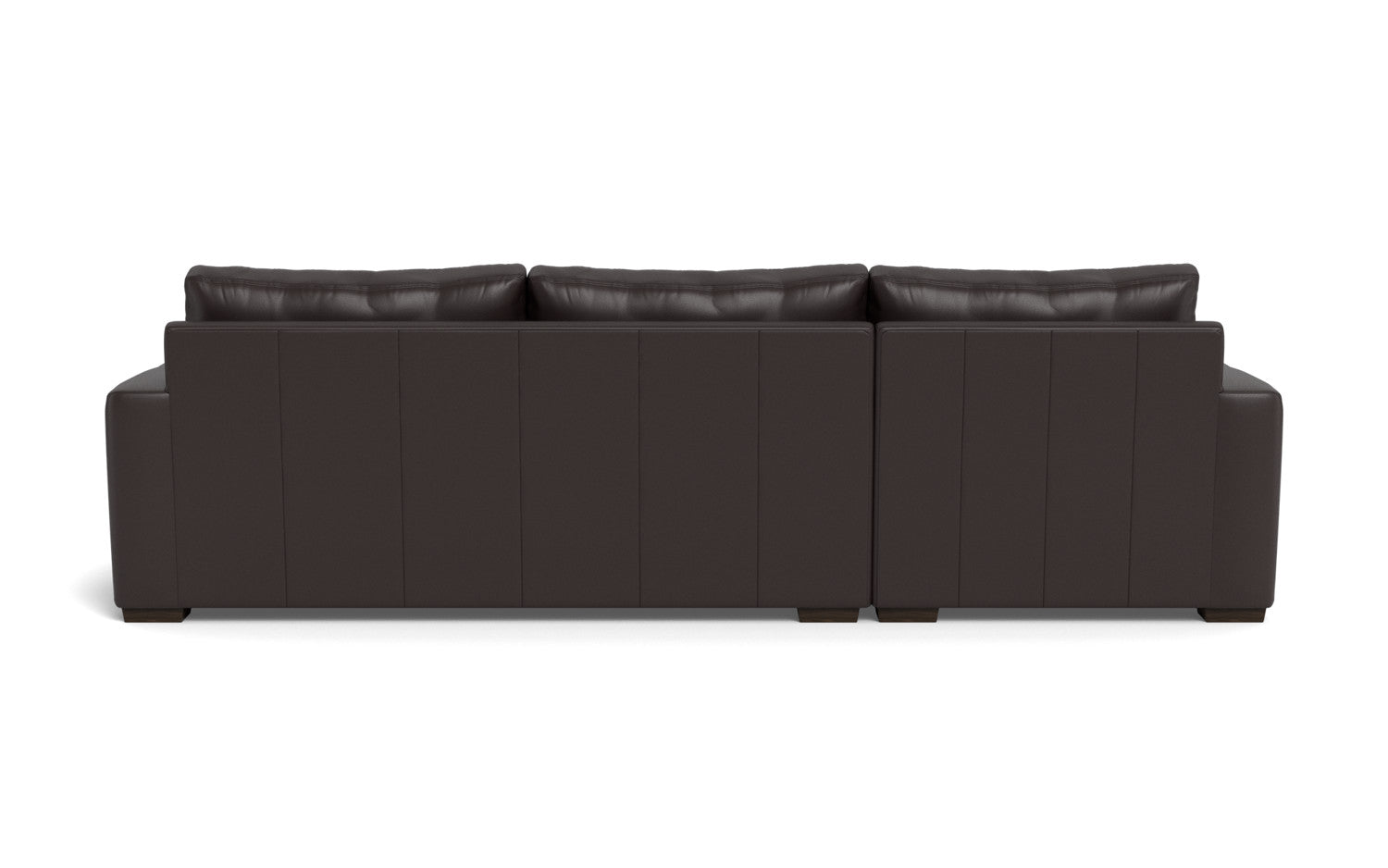 Mesa 123" Leather Left Chaise Sectional - Tribeca Quarry