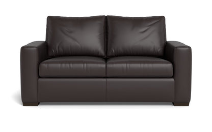 Mas Mesa 72" Deep Leather Loveseat - Tribeca Quarry