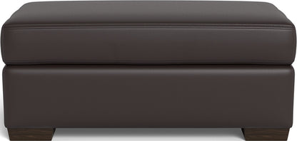 Mas Mesa Leather Ottoman - Tribeca Quarry