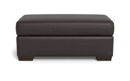 Mas Mesa Leather Ottoman - Tribeca Lagoon