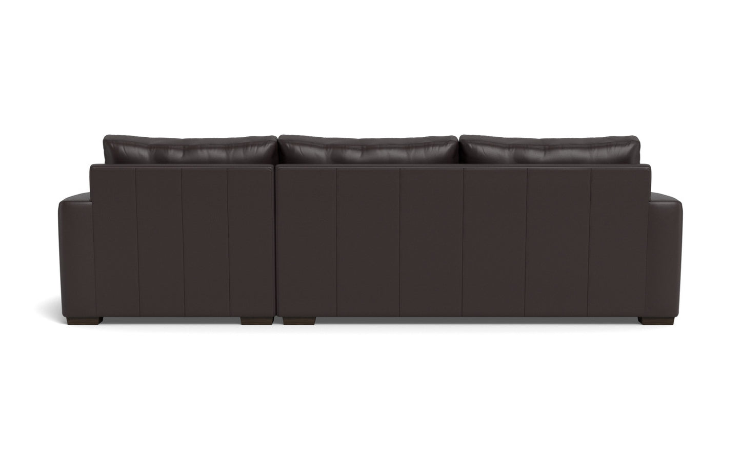 Mesa 123" Leather Right Chaise Sectional - Tribeca Quarry