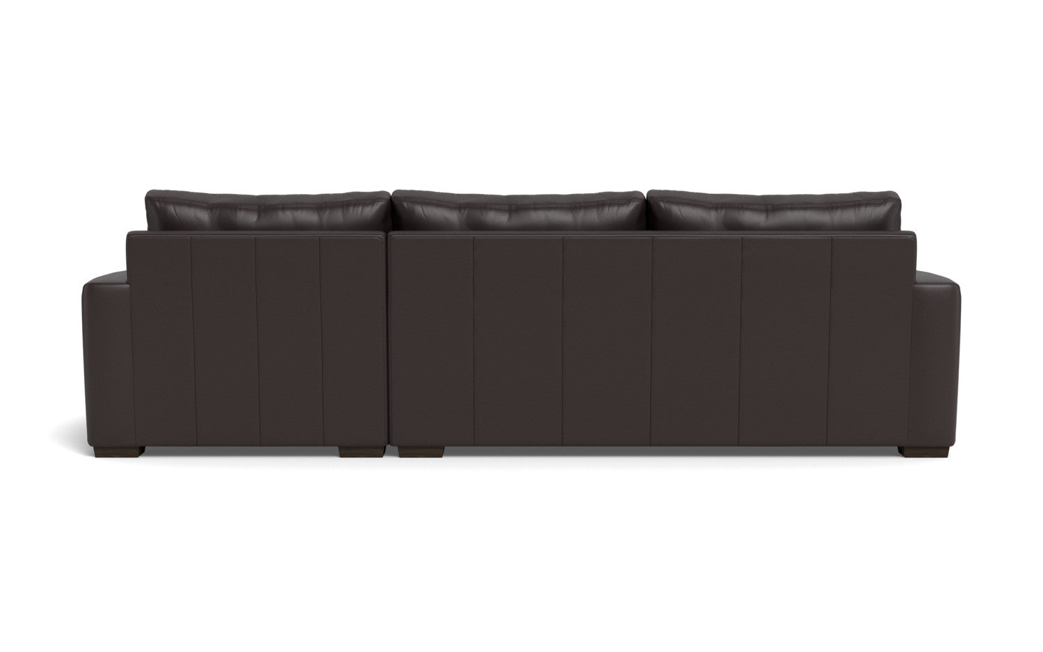 Mesa 123" Leather Right Chaise Sectional - Tribeca Quarry