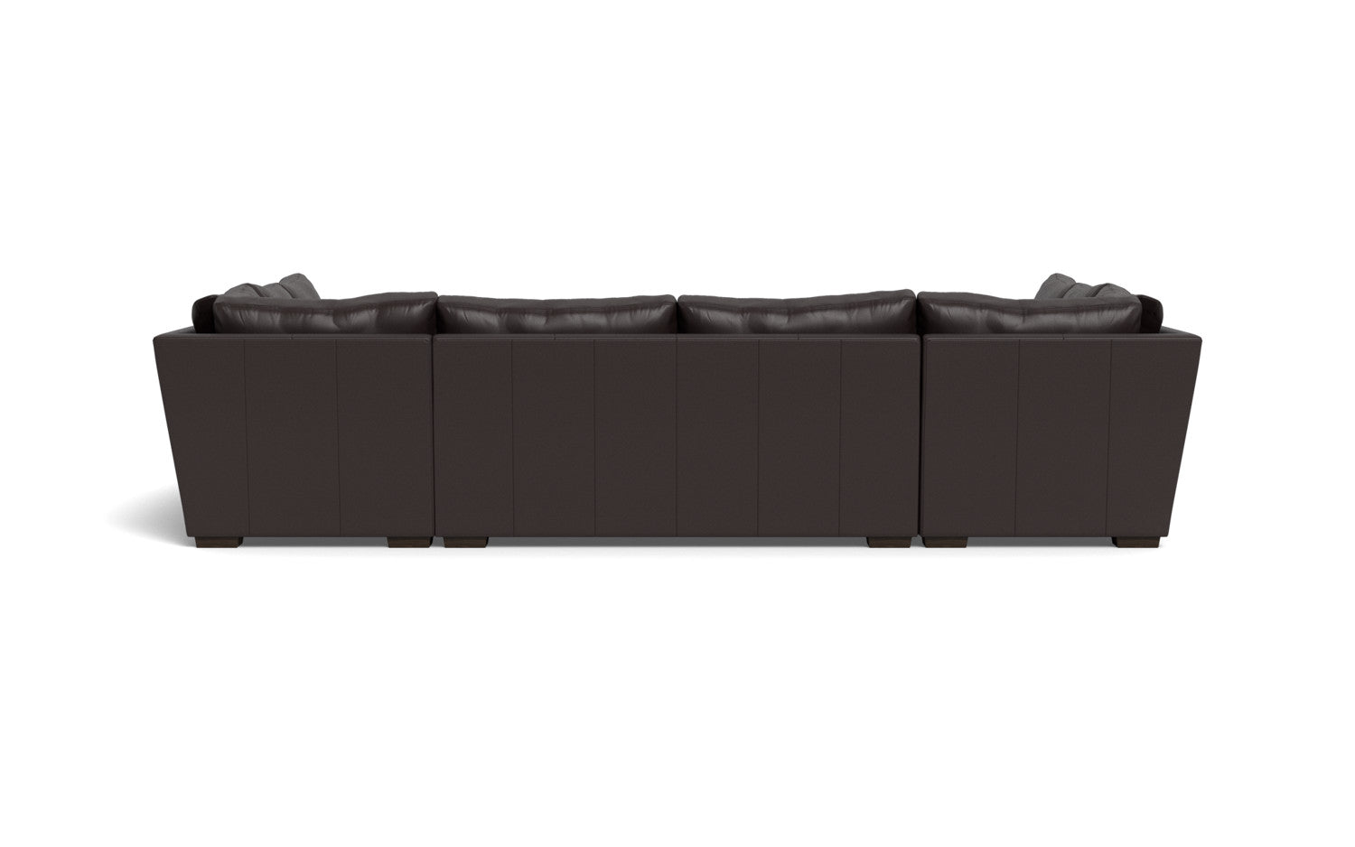 Mesa 154" Leather Condo U Sectional - Tribeca Quarry