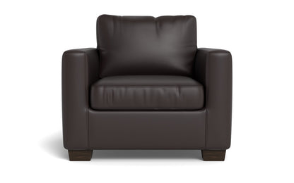 Track 36" Leather Arm Chair - Tribeca Quarry