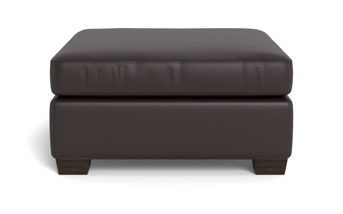Track Leather Ottoman - Tribeca Quarry