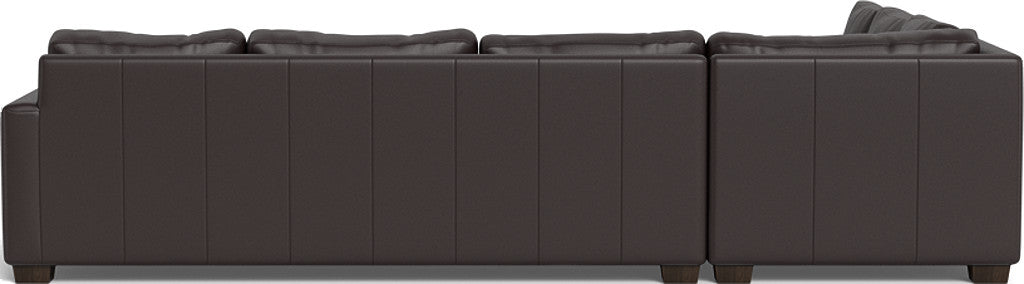 Track 121" Leather Left Corner Sectional With Raf Sleeper Sectional - Tribeca Quarry