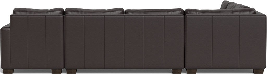 Track 141" Leather Corner Sectionals w. Right Chaise - Tribeca Quarry