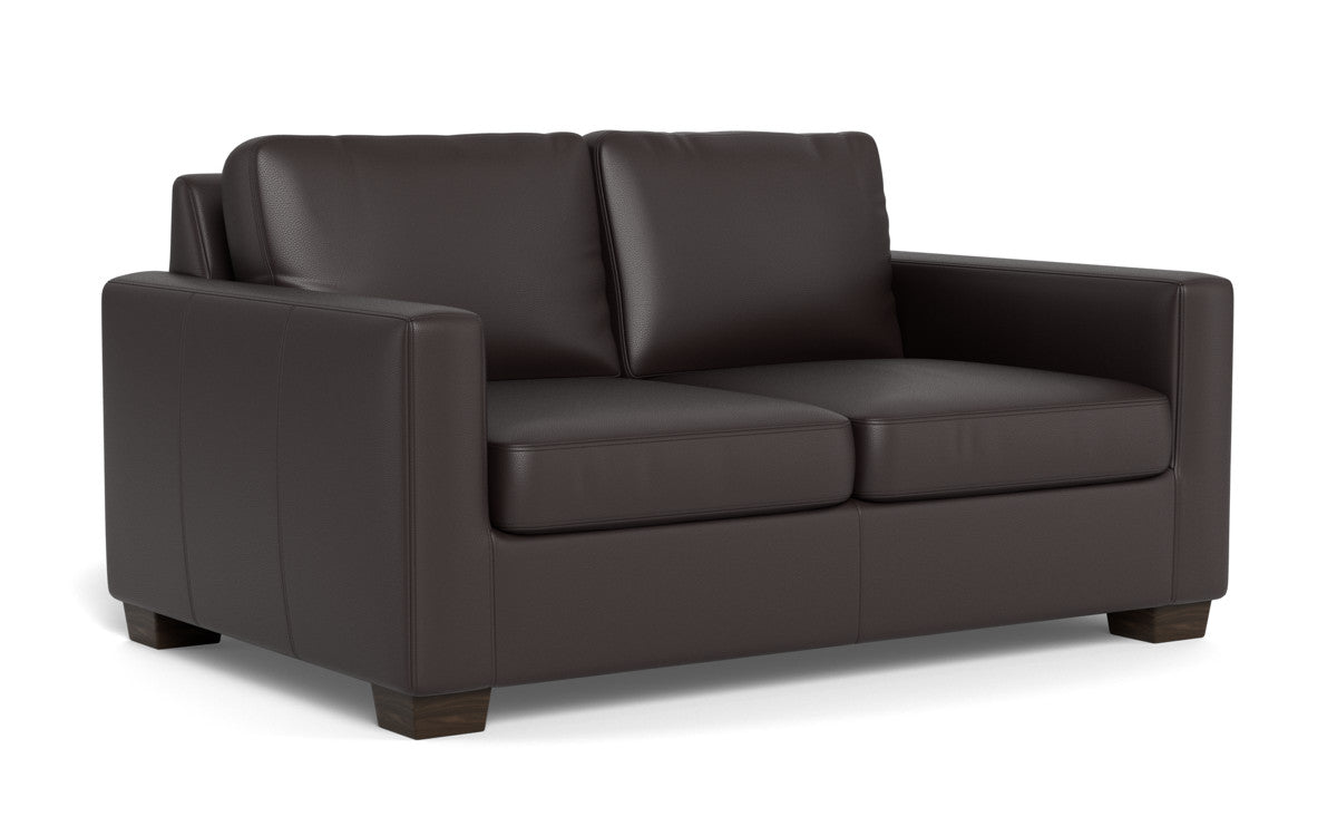 Track 62" Leather Loveseat - Tribeca Quarry