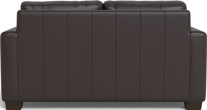 Track 62" Leather Loveseat - Tribeca Quarry