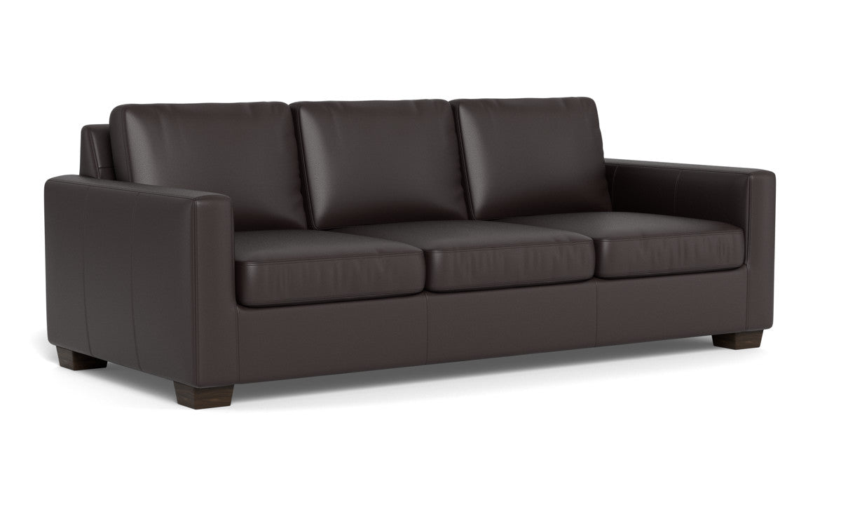 Track 87" Leather Queen Sleeper Sofa - Tribeca Quarry