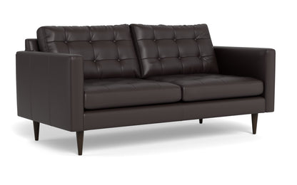 Wallace 74" Leather Apartment Sofa - Tribeca Quarry
