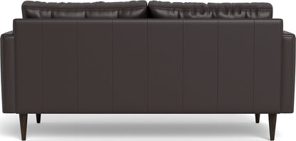 Wallace 74" Leather Apartment Sofa - Tribeca Quarry