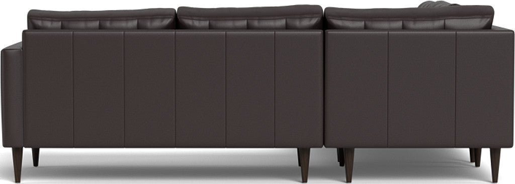 Wallace 102" Leather Corner Sectional - Tribeca Quarry