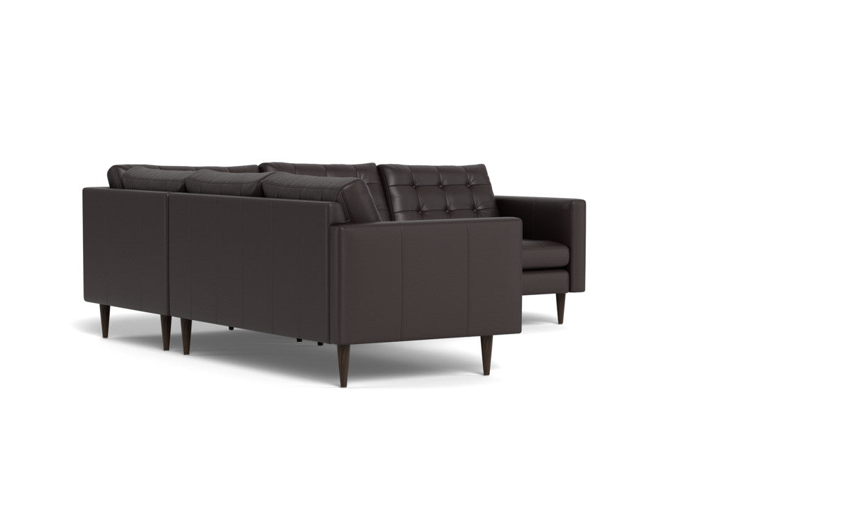Wallace 102" Leather Corner Sectional - Tribeca Quarry