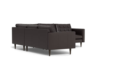 Wallace 102" Leather Corner Sectional - Tribeca Quarry