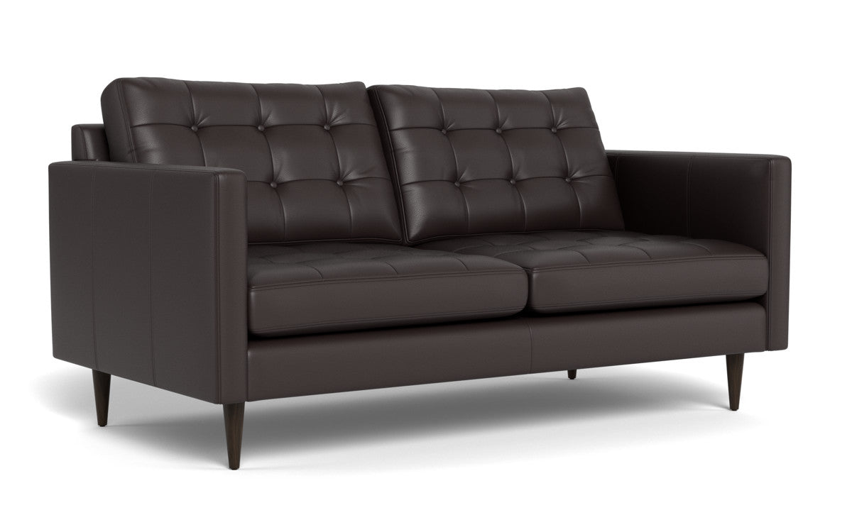 Wallace 69" Leather Loveseat - Tribeca Quarry