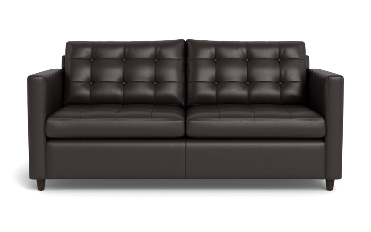 Wallace 74" Leather Queen Sleeper Sofa - Tribeca Quarry